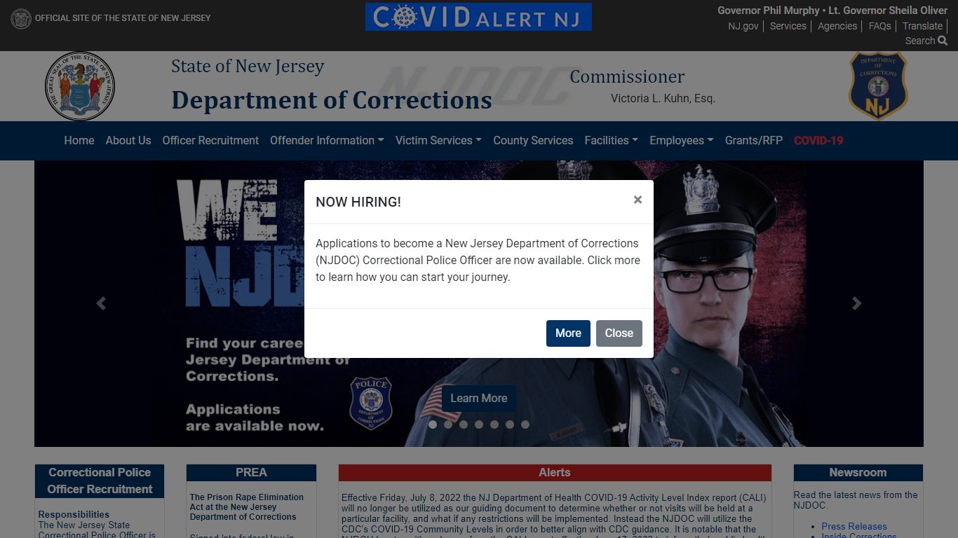 New Jersey Department of Corrections | Official Website - State